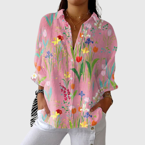Blouse imprimée légère et colorée