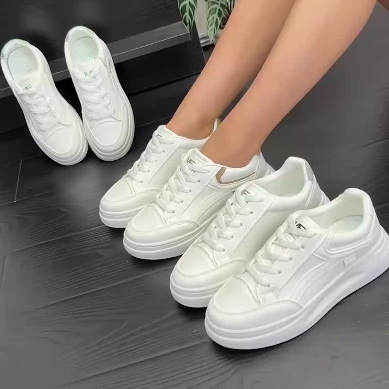 Baskets blanches chic confort léger