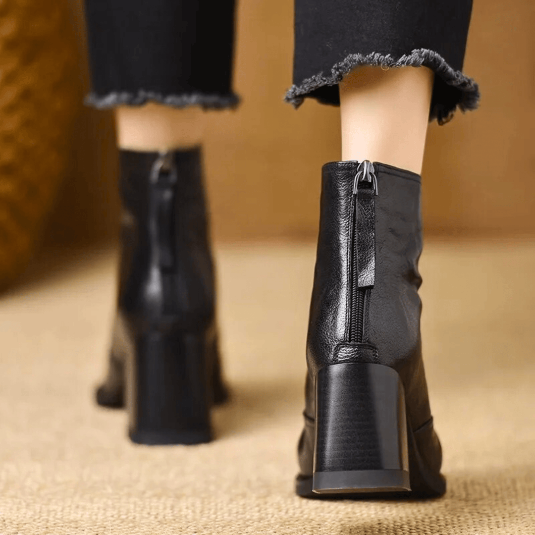 Claudia | Bottines de luxe à talon moyen